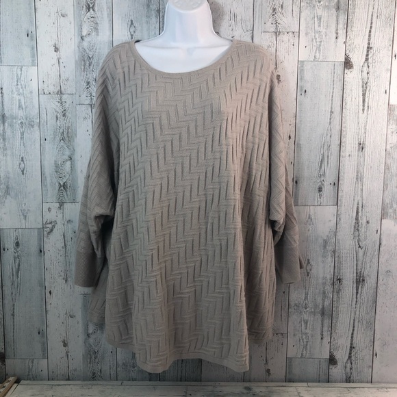 Avenue Light Gray Textured Sweater Plus Size 22/24 - Picture 1 of 7